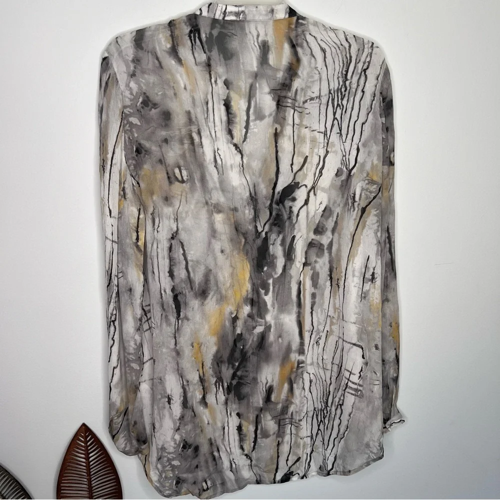 Go by Go Silk Gray‎ Multi Silk Top J22